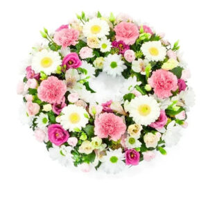Pink and White Wreath