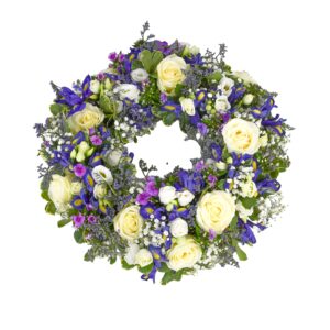 Purple and White Wreath